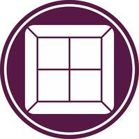 Window Glyph Circle Icon vector