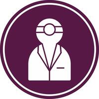 Doctor Glyph Circle Icon vector