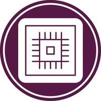 Cpu Glyph Circle Icon vector