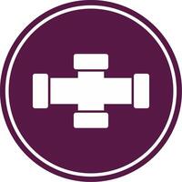 Pipe Glyph Circle Icon vector