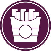 Fries Glyph Circle Icon vector