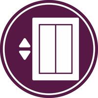 Elevator Glyph Circle Icon vector