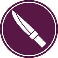 Knife Glyph Circle Icon vector
