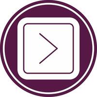 Right Glyph Circle Icon vector