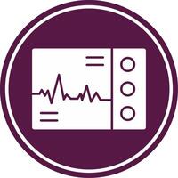 Ecg Glyph Circle Icon vector
