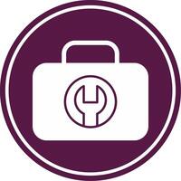 Toolbox Glyph Circle Icon vector