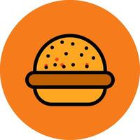 Burger Filled Multi Circle Icon vector