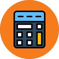 Calculator Filled Multi Circle Icon vector