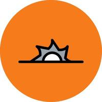 Saw Blade Filled Multi Circle Icon vector