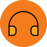 Ear Protector Filled Multi Circle Icon vector