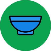 Bowl Filled Multi Circle Icon vector