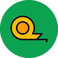 Measuring Tape Filled Multi Circle Icon vector