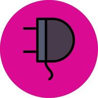 Charger Plug Filled Multi Circle Icon vector