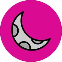 Crescent Moon Filled Multi Circle Icon vector