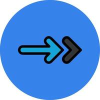 Next Filled Multi Circle Icon vector
