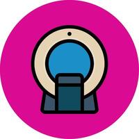 Ct Scan Filled Multi Circle Icon vector