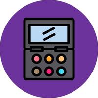 Eye Shadow Filled Multi Circle Icon vector