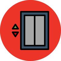 Elevator Filled Multi Circle Icon vector