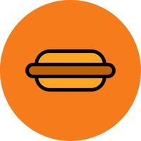 Hotdog Filled Multi Circle Icon vector