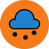 Snow Filled Multi Circle Icon vector