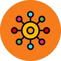Share Filled Multi Circle Icon vector
