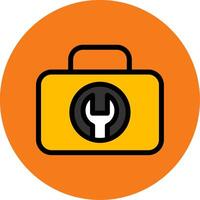 Toolbox Filled Multi Circle Icon vector