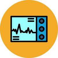 Ecg Filled Multi Circle Icon vector