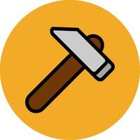 Hammer Filled Multi Circle Icon vector
