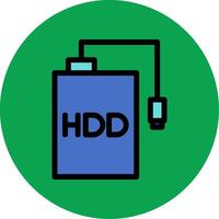 Hdd Filled Multi Circle Icon vector