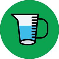 Measuring Jug Filled Multi Circle Icon vector