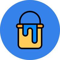 Paint Bucket Filled Multi Circle Icon vector