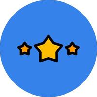 Star Filled Multi Circle Icon vector