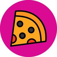 Pizza Slice Filled Multi Circle Icon vector
