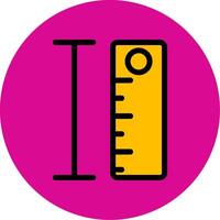 Ruler Filled Multi Circle Icon vector
