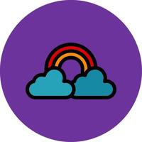 Rainbow Filled Multi Circle Icon vector