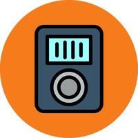 Music Player Filled Multi Circle Icon vector