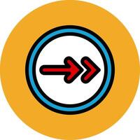 Next Filled Multi Circle Icon vector