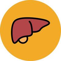 Liver Filled Multi Circle Icon vector