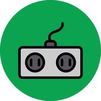 Power Socket Filled Multi Circle Icon vector
