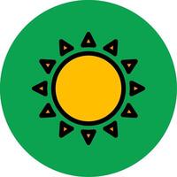 Sun Filled Multi Circle Icon vector