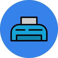 Printer Filled Multi Circle Icon vector