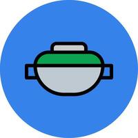 Hot Pot Filled Multi Circle Icon vector
