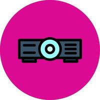 Projector Filled Multi Circle Icon vector