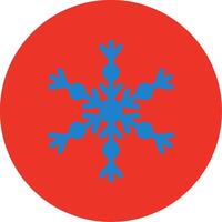 Snow Flake Flat Multi Circle Icon vector