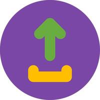 Upload Flat Multi Circle Icon vector