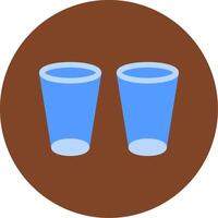 Glasses Flat Multi Circle Icon vector