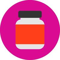 Jar Flat Multi Circle Icon vector