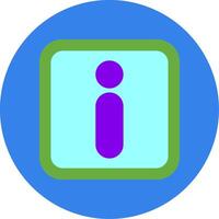 Info Flat Multi Circle Icon vector