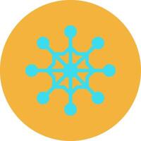 Snow Flake Flat Multi Circle Icon vector