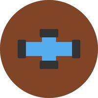 Pipe Flat Multi Circle Icon vector